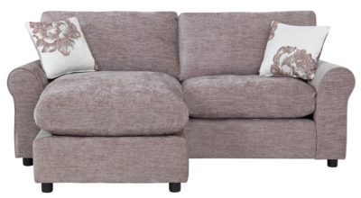 HOME Tessa Fabric Movable Corner Chaise - Mink.